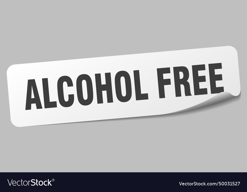 Alcohol free sticker alcohol free label Royalty Free Vector