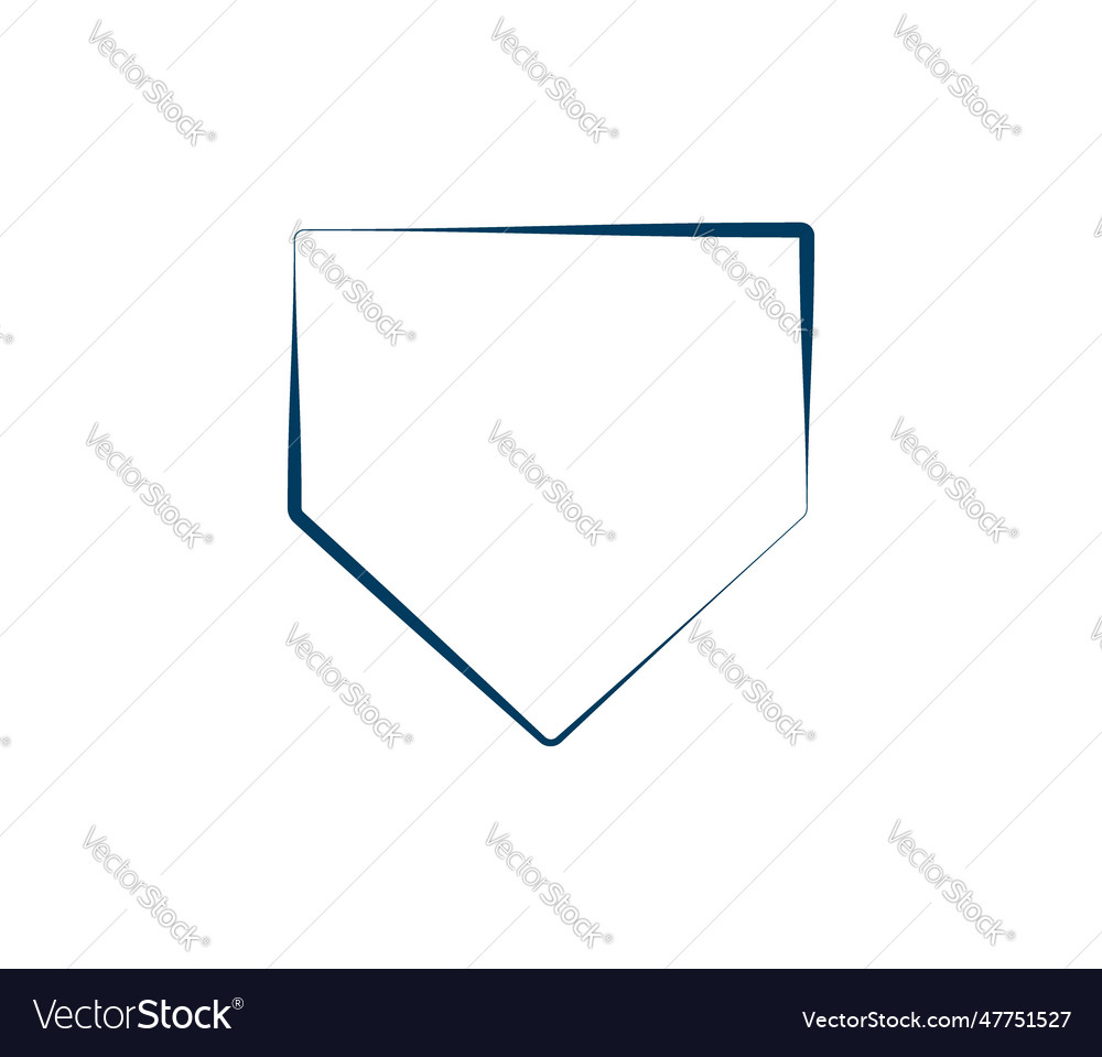 Baseball home plate icon template Royalty Free Vector Image