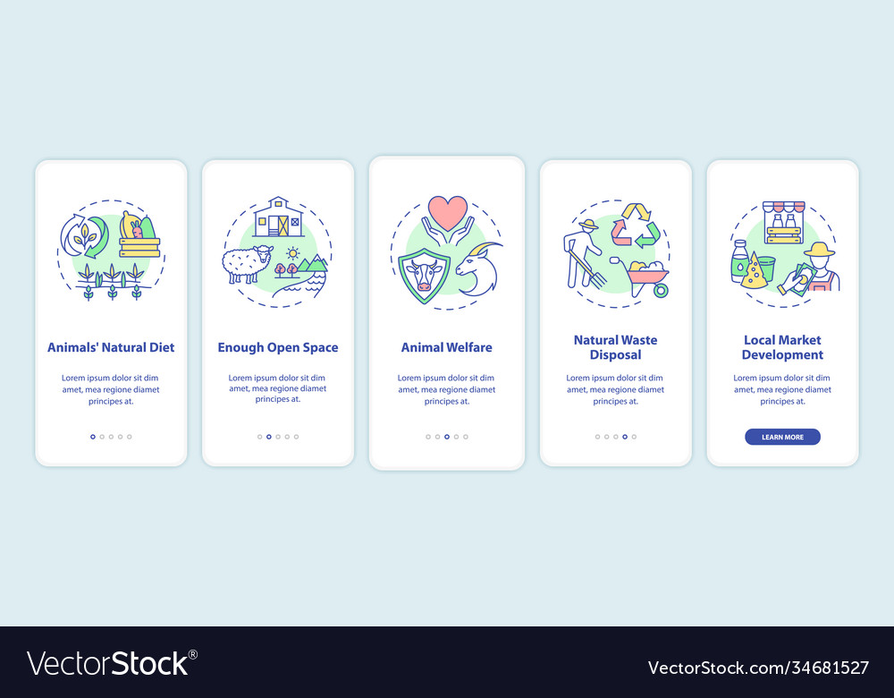 Ethical dairy industry production onboarding Vector Image