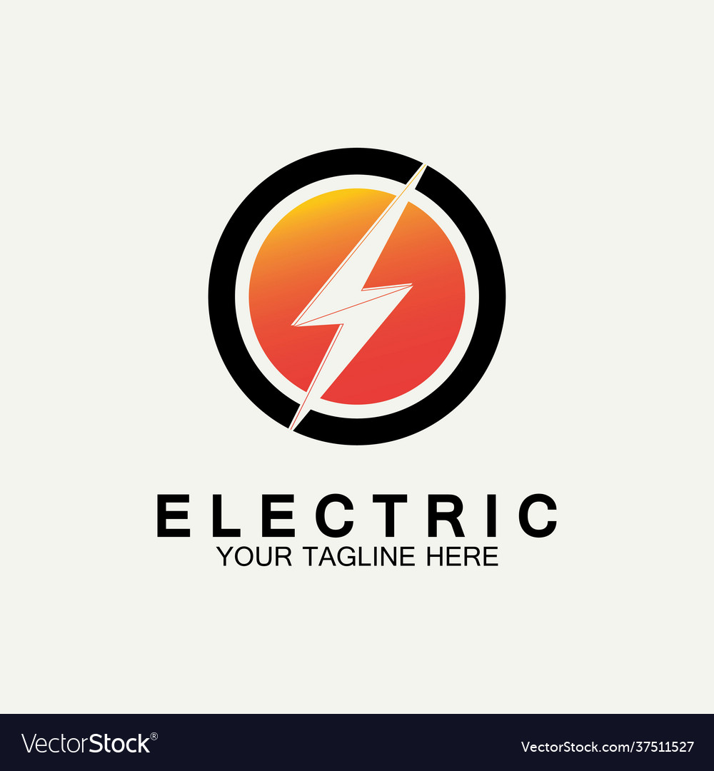 Flash Electric Logo Icon Design Template Bolt Vector Image