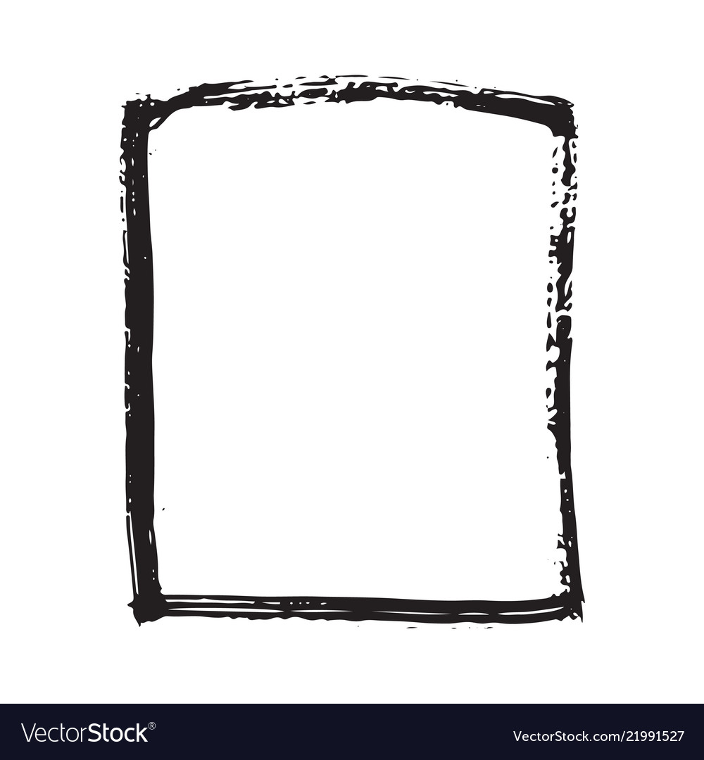 Frame or text box grunge textured hand drawn Vector Image