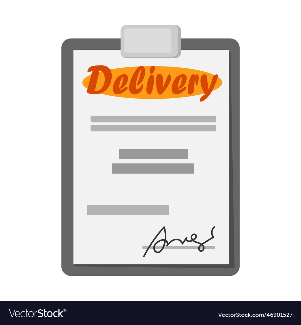 Order list tablet courier delivery element Vector Image