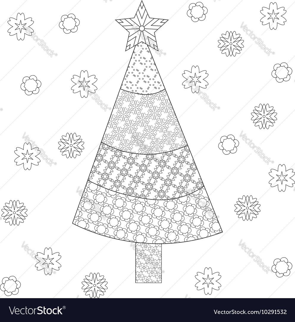 decorative ornamental christmas tree with artistic