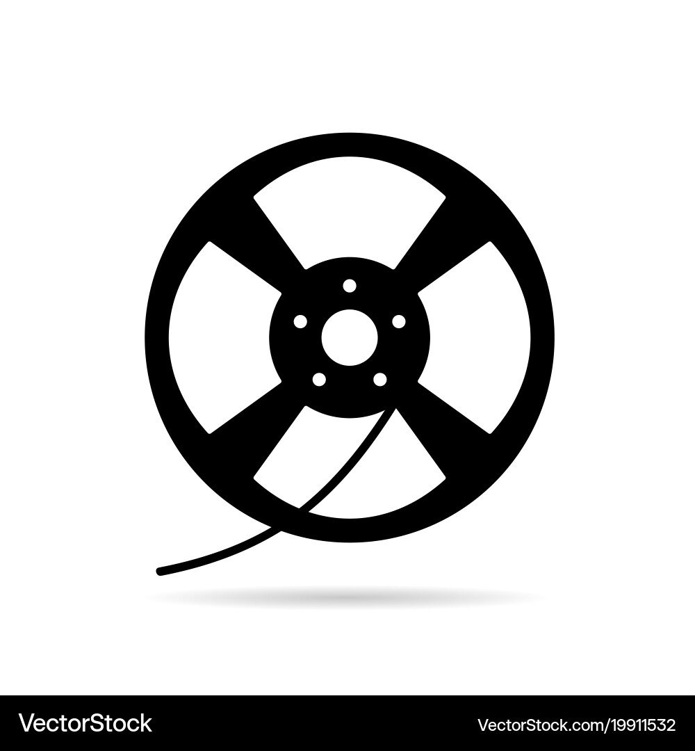 Film tape roll antique Royalty Free Vector Image