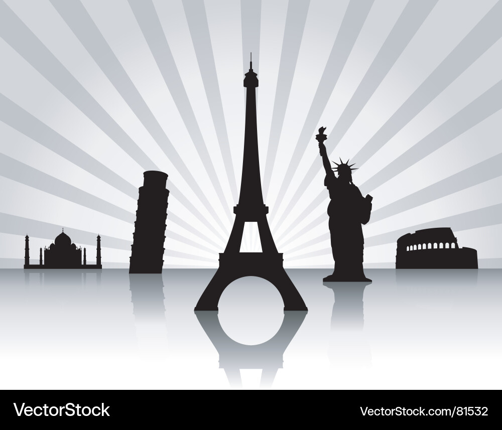 Landmarks Royalty Free Vector Image - VectorStock
