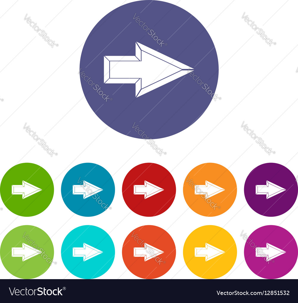 Pointer set icons Royalty Free Vector Image - VectorStock