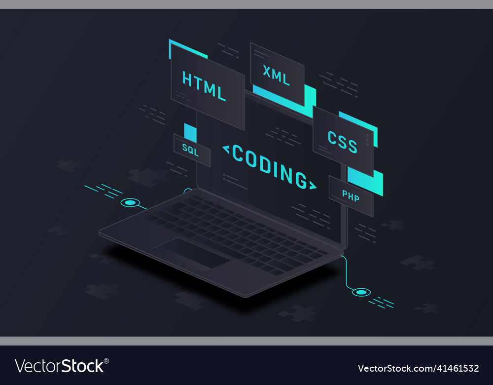 Programming and coding Royalty Free Vector Image