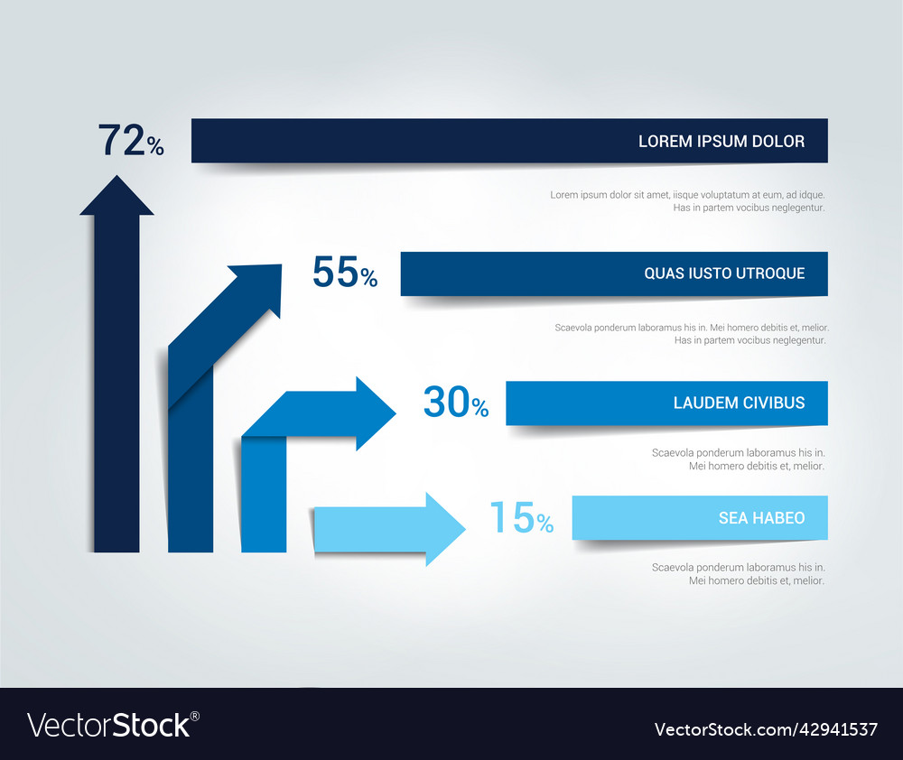 Arrow infographics flowchart Royalty Free Vector Image