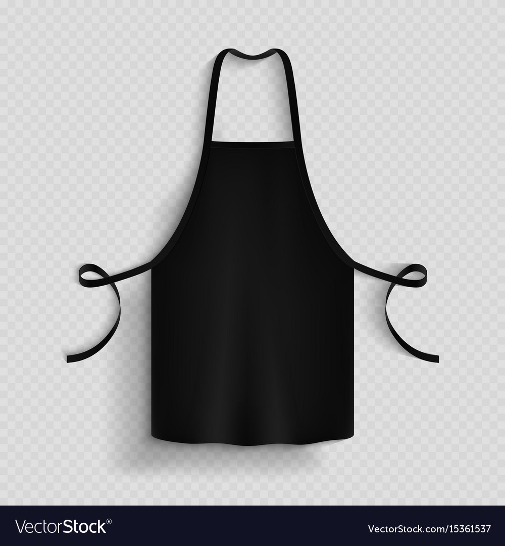 Black Kitchen Apron Chef Uniform For Cooking Vector 15361537 