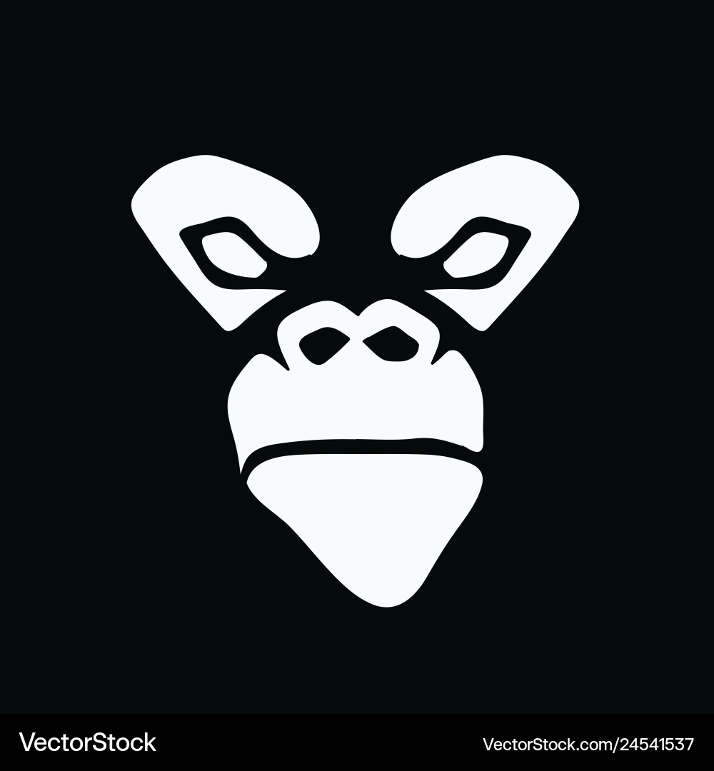 Head monkey logo Royalty Free Vector Image - VectorStock