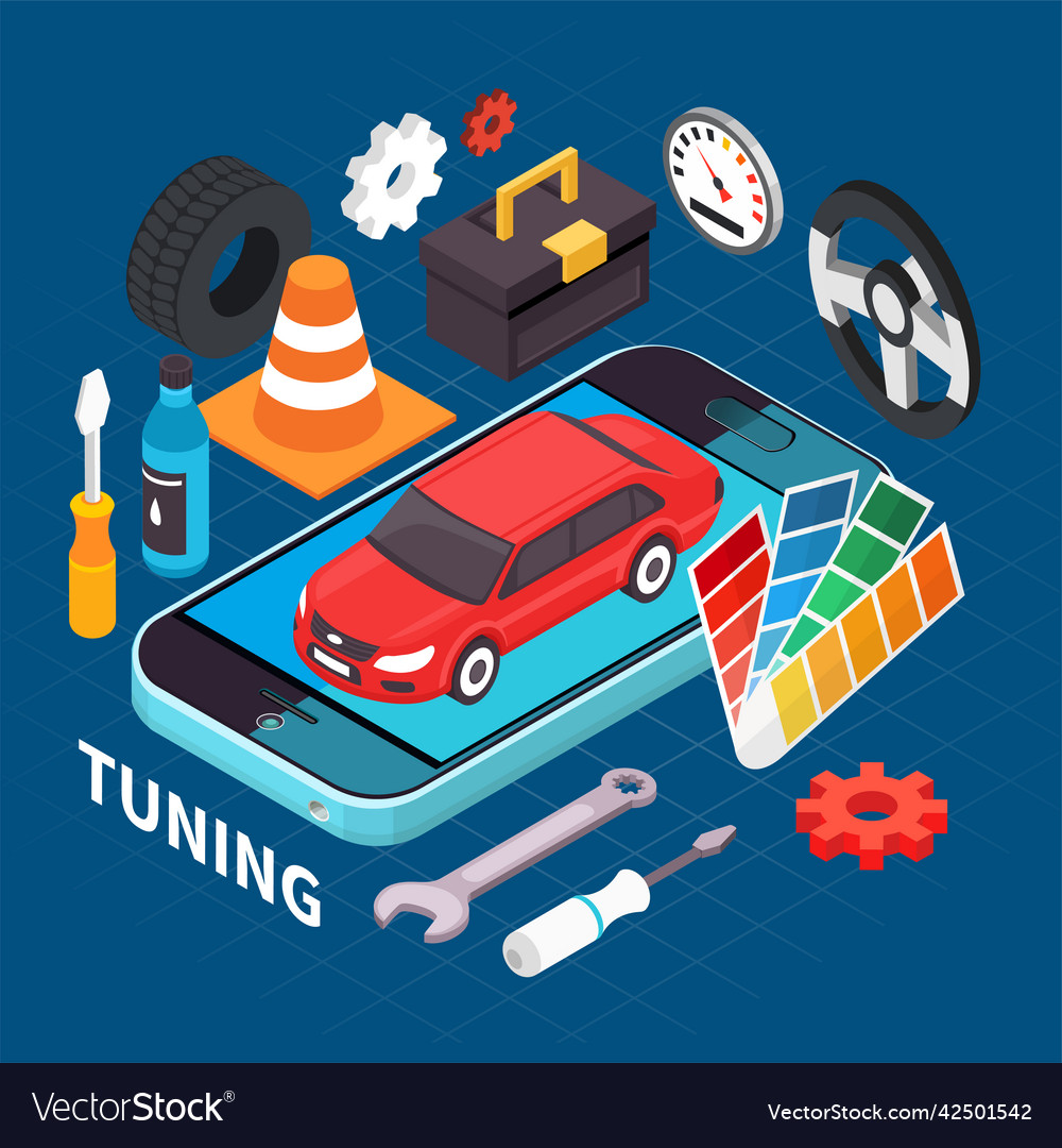Auto service and tuning Royalty Free Vector Image