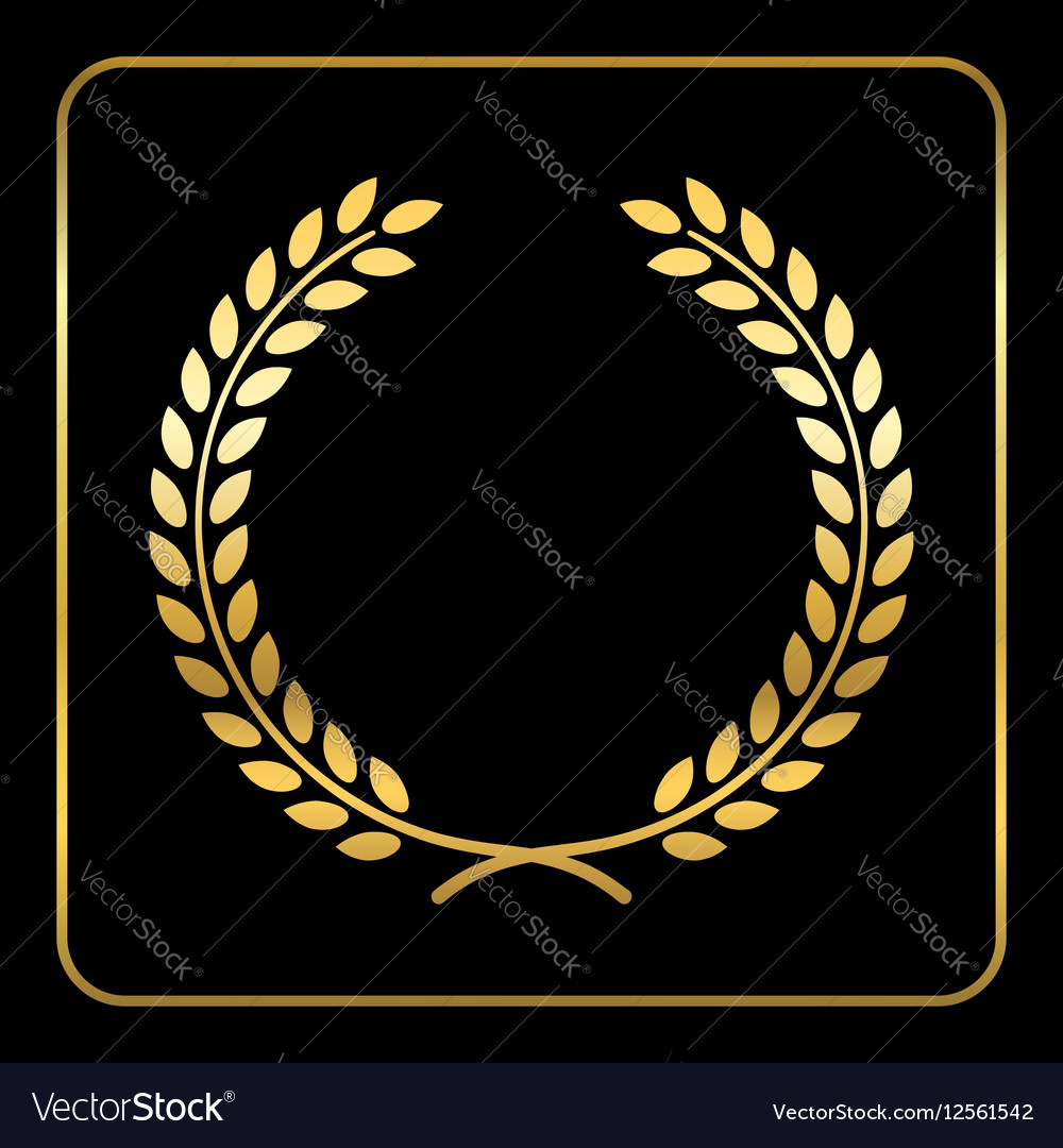 gold laurel wreath design