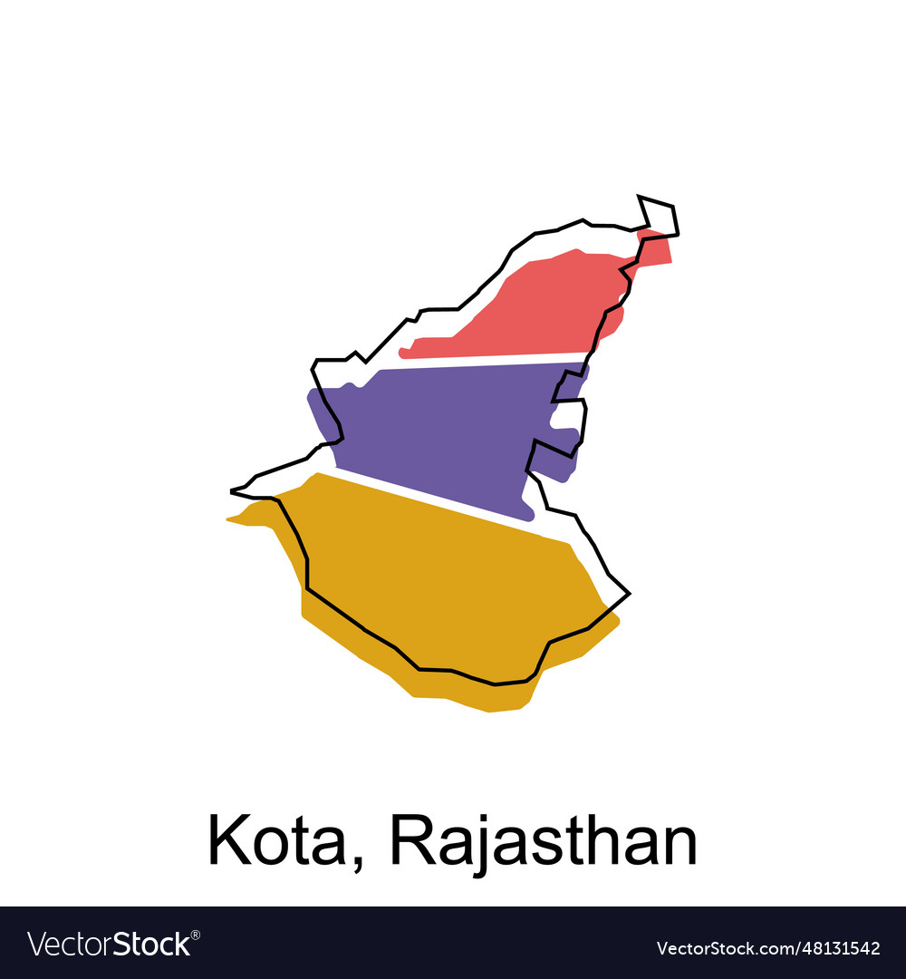 Map of kota rajasthan city modern simple Vector Image