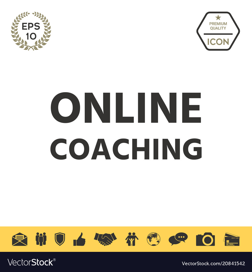 Online coaching icon Royalty Free Vector Image