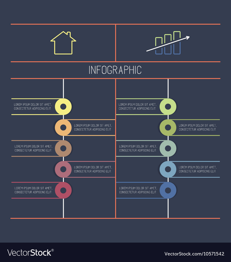 Template Infographic for Data Visualization Vector Image