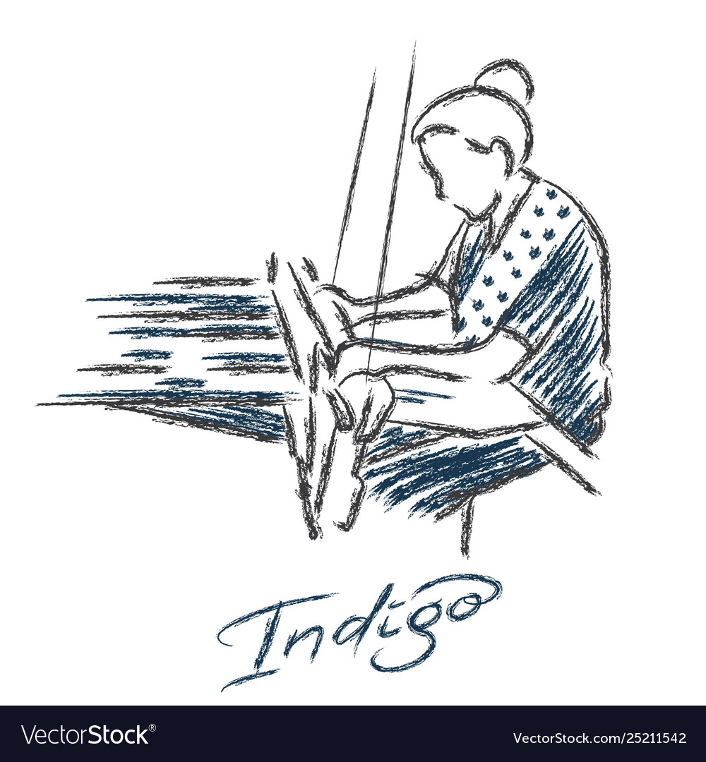 Weaving logo brush line Royalty Free Vector Image