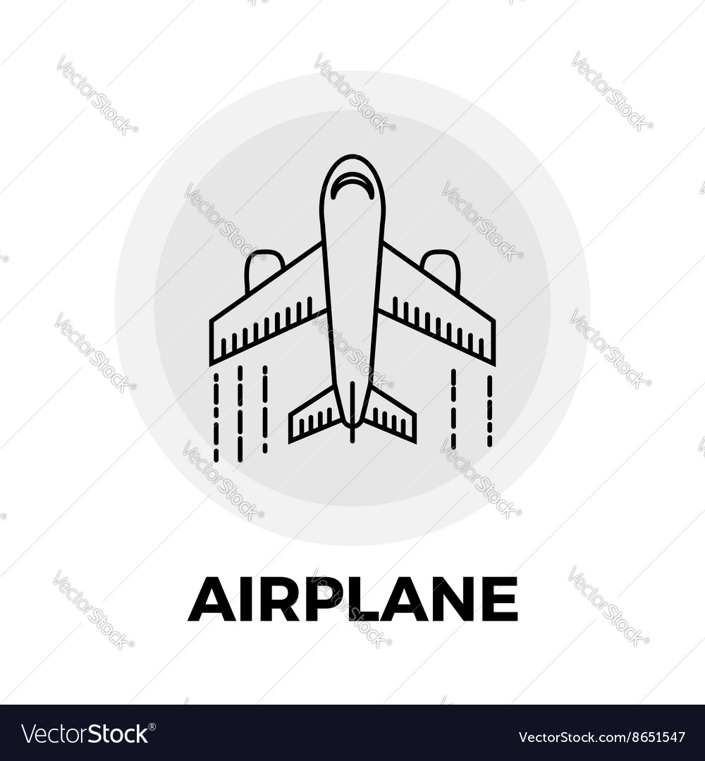 Airplane Line Icon Royalty Free Vector Image - Vectorstock