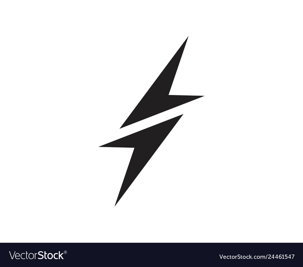 Flash thunderbolt template icon Royalty Free Vector Image