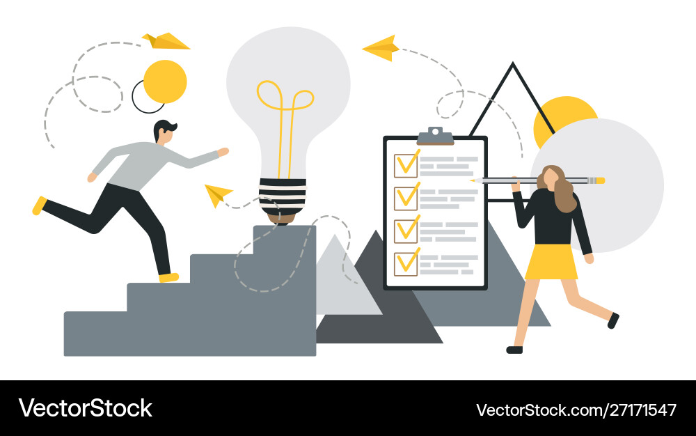 Flat Business Royalty Free Vector Image Vectorstock