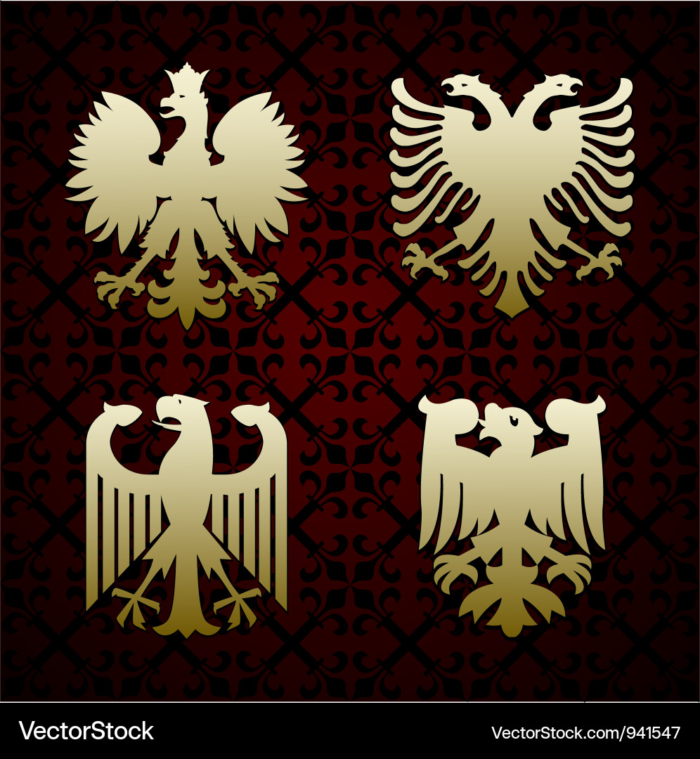 Gold eagle Royalty Free Vector Image - VectorStock
