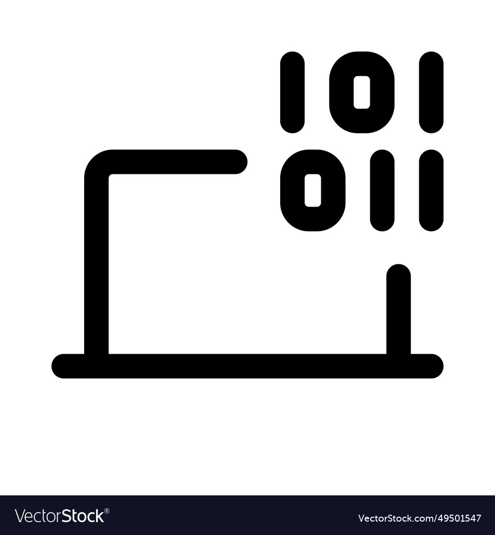 Implementing binary technology code on device Vector Image
