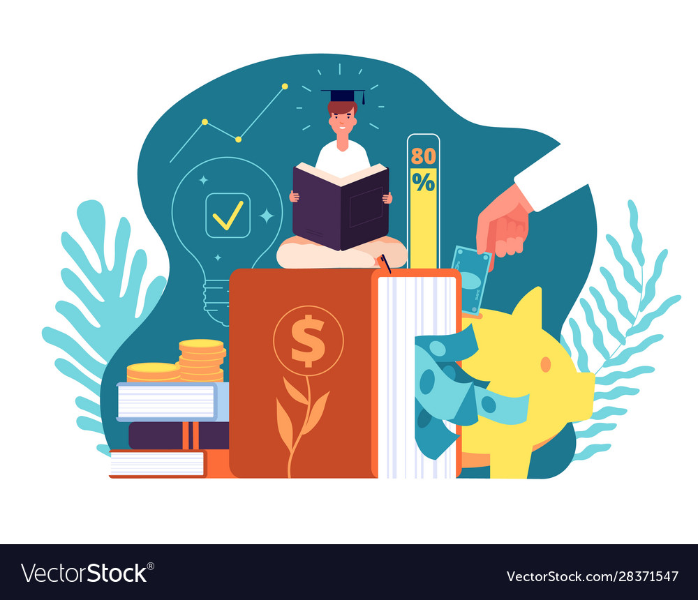 Investments In Knowledge Invest In Education E Vector Image