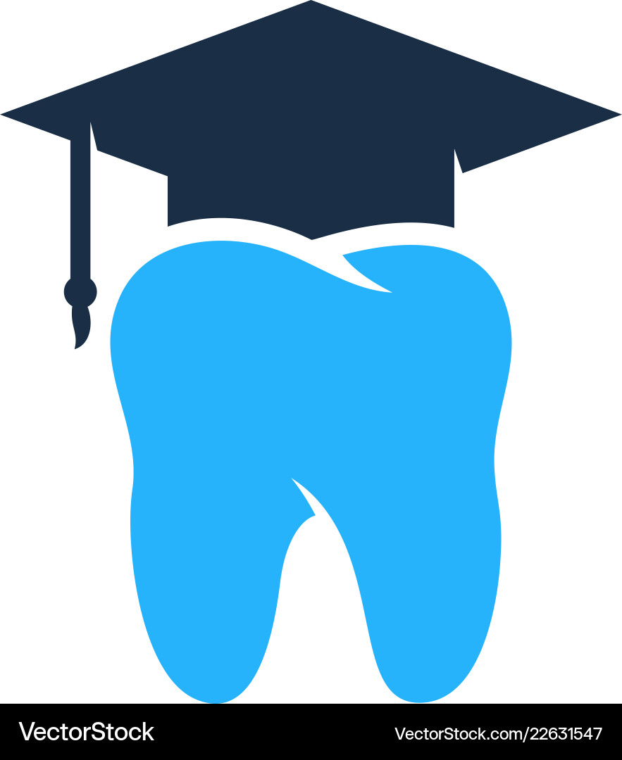 School dental logo icon design Royalty Free Vector Image