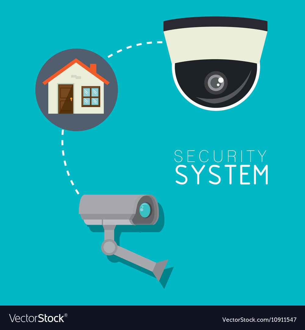 Security system design Royalty Free Vector Image