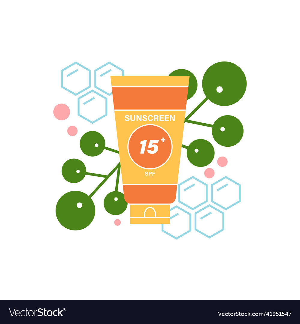 Sunscreen tube Royalty Free Vector Image - VectorStock