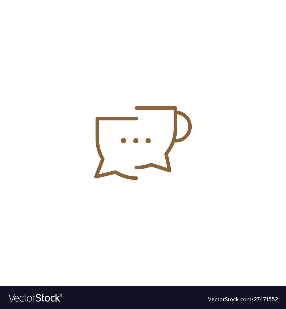 Coffee chat graphic design template simple Vector Image