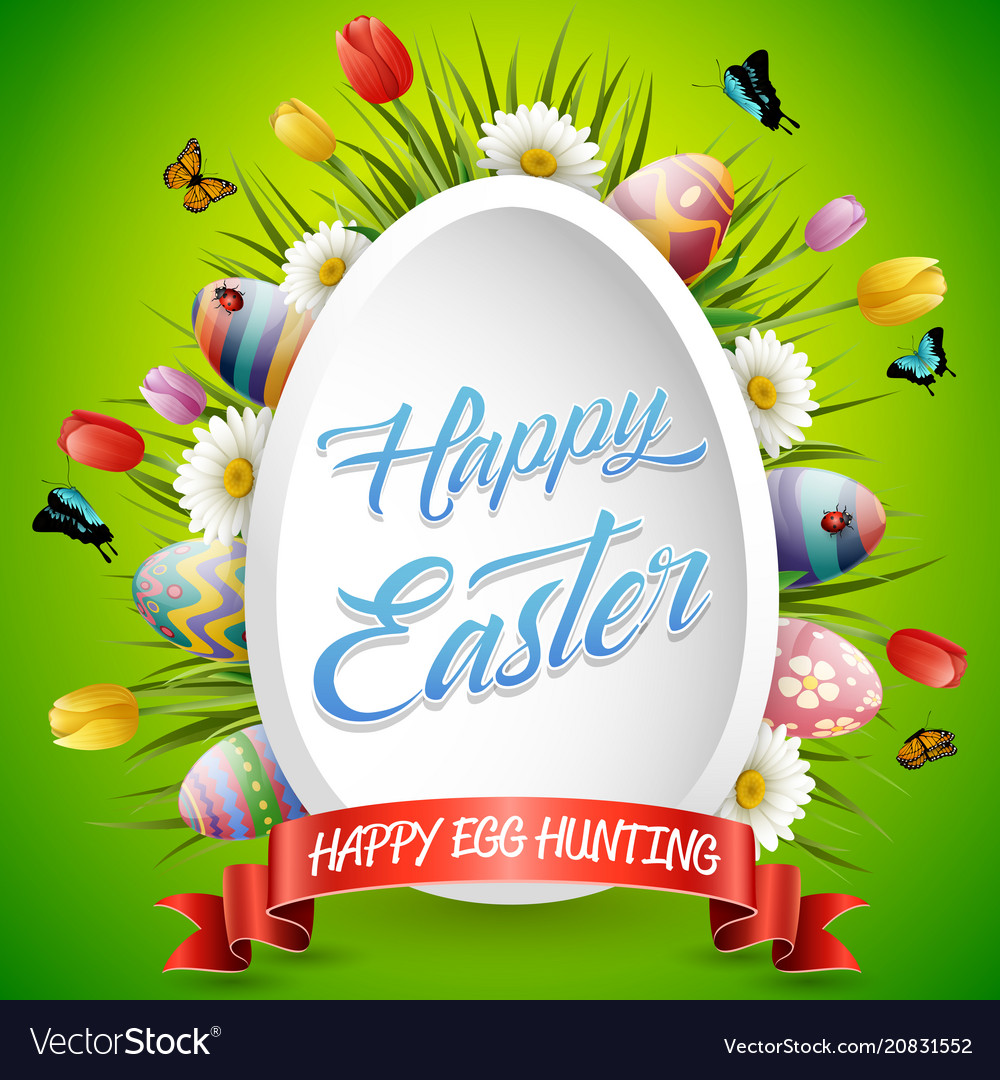 Easter eggs background Royalty Free Vector Image