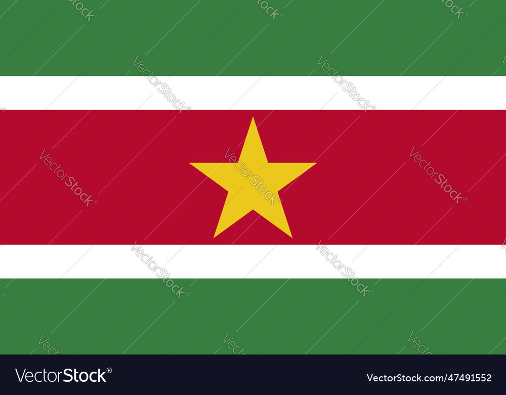 Flag of suriname Royalty Free Vector Image - VectorStock