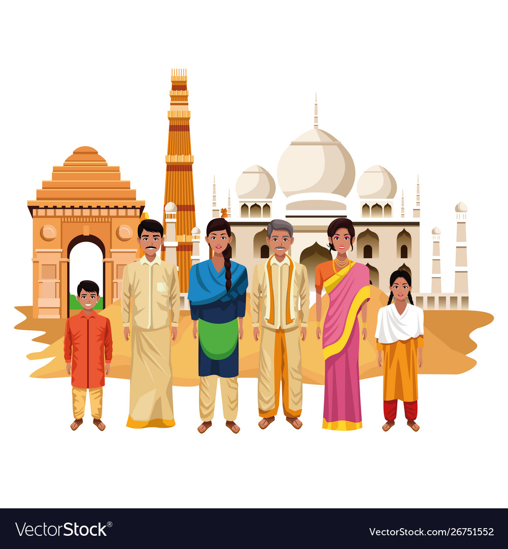 Indian Family Cartoon Characters 1503577 Vector Art A - vrogue.co