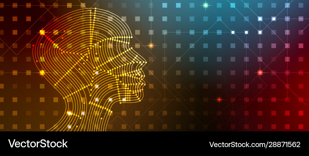 Visual Intelligence Tech Vector Conceptual technology artificial intelligence Vector Image
