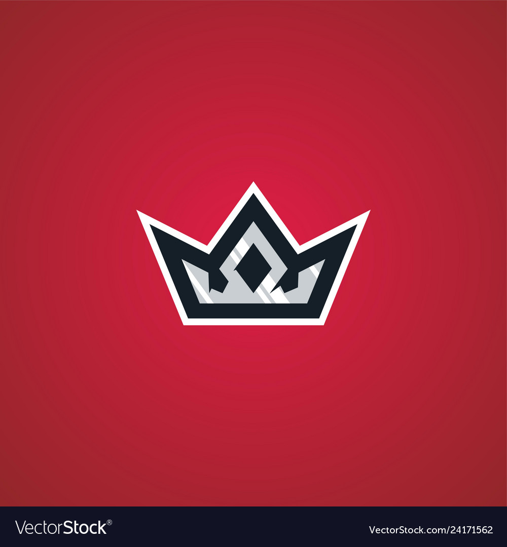 Crown king sport esport gaming logo download Vector Image