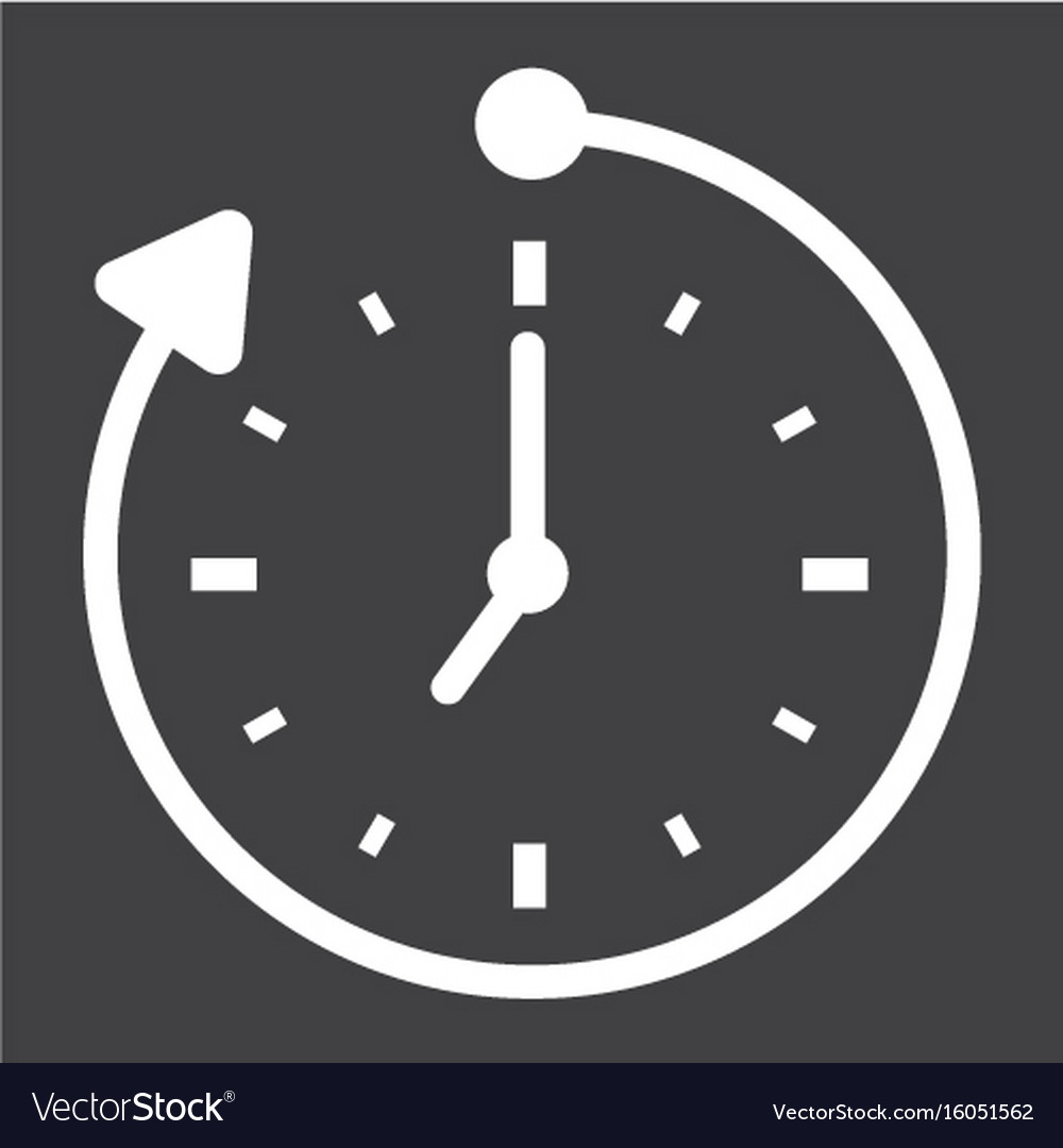 Overtime solid icon business and clock Royalty Free Vector