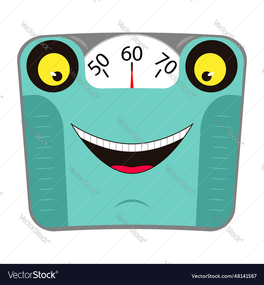 Funny cartoon mechanical scale Royalty Free Vector Image