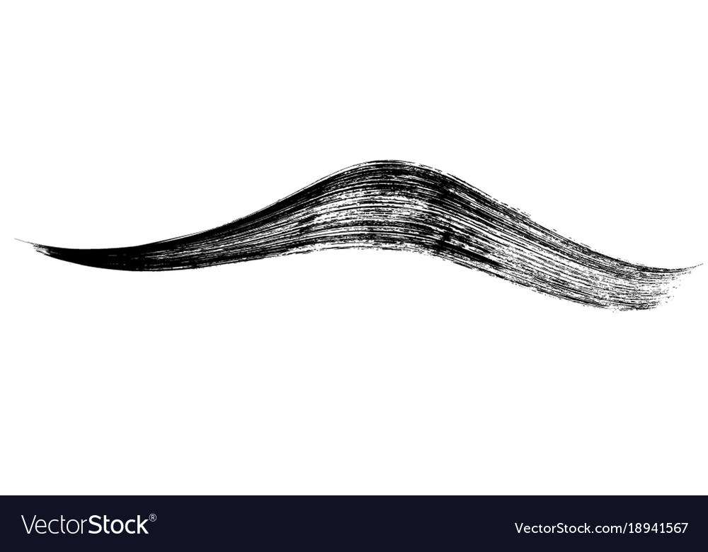 Make Up Cosmetic Mascara Brush Stroke On White Vector Image