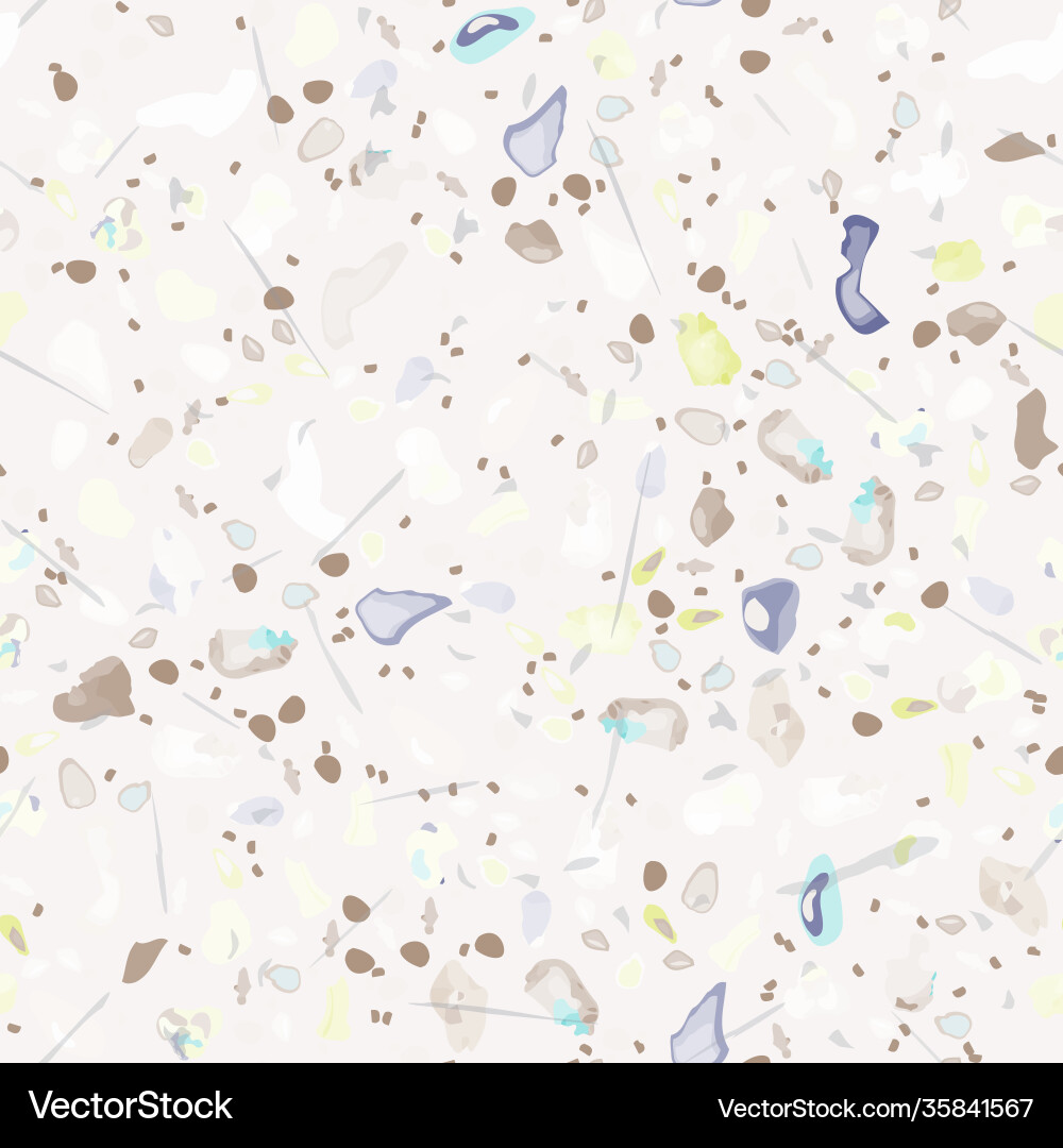 Terrazzo texture flooring seamless pattern Vector Image