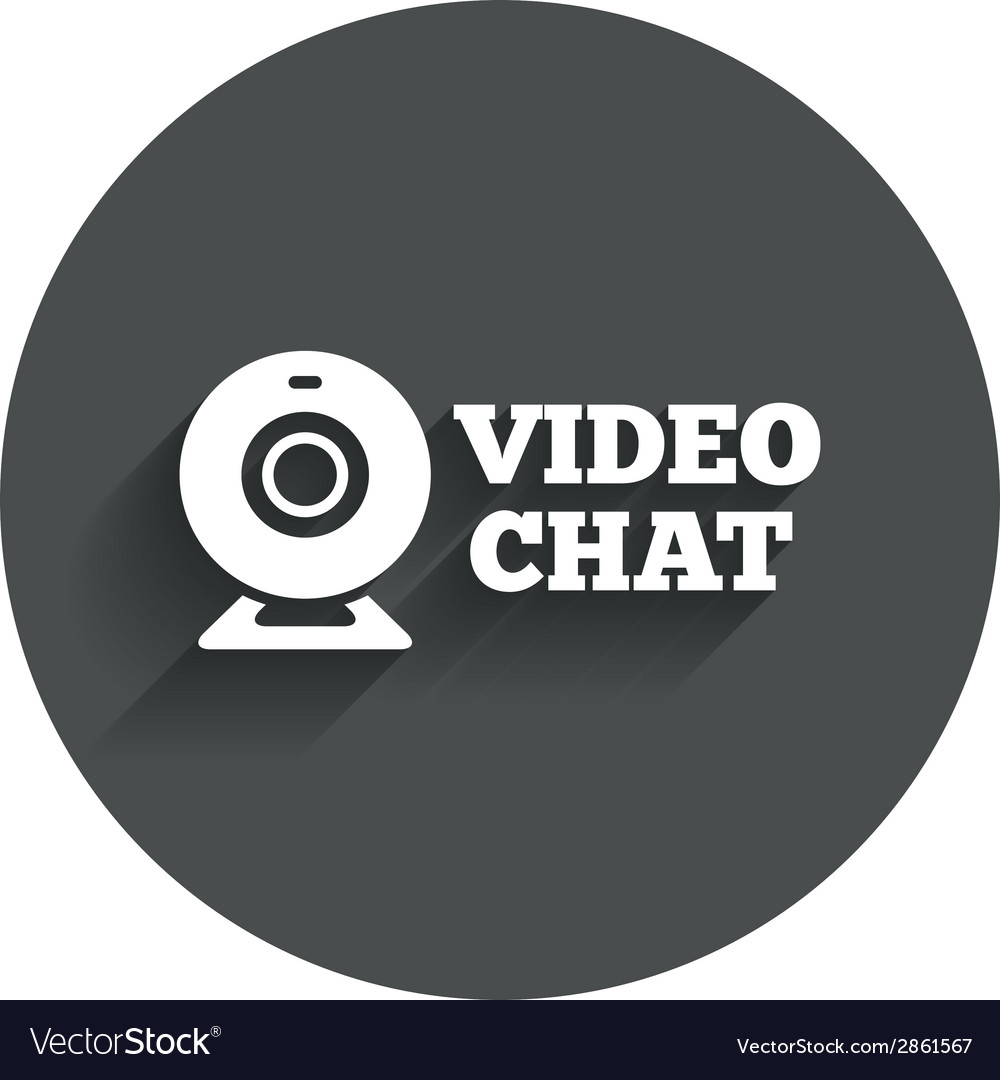 Photo Chat Laptop Sign Icon Webcam Talk Stock Illustration