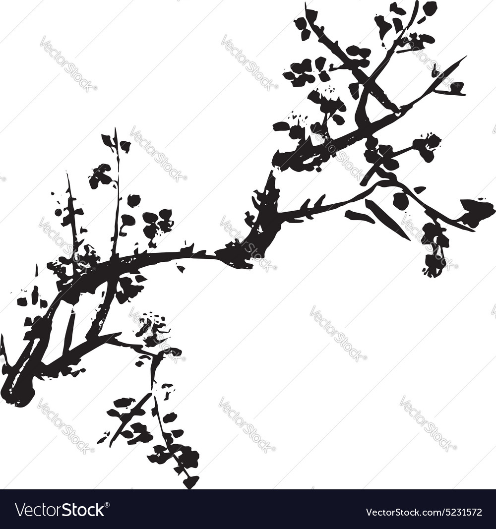 Chinese painting flowers Royalty Free Vector Image