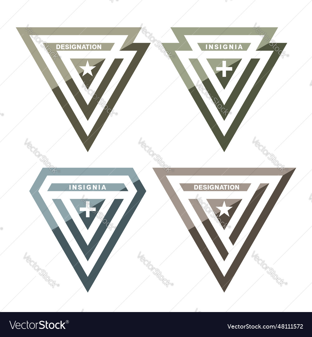 Insignia logo icon set Royalty Free Vector Image