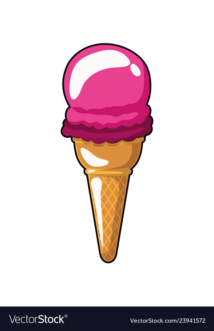 Pop art ice cream icon Royalty Free Vector Image