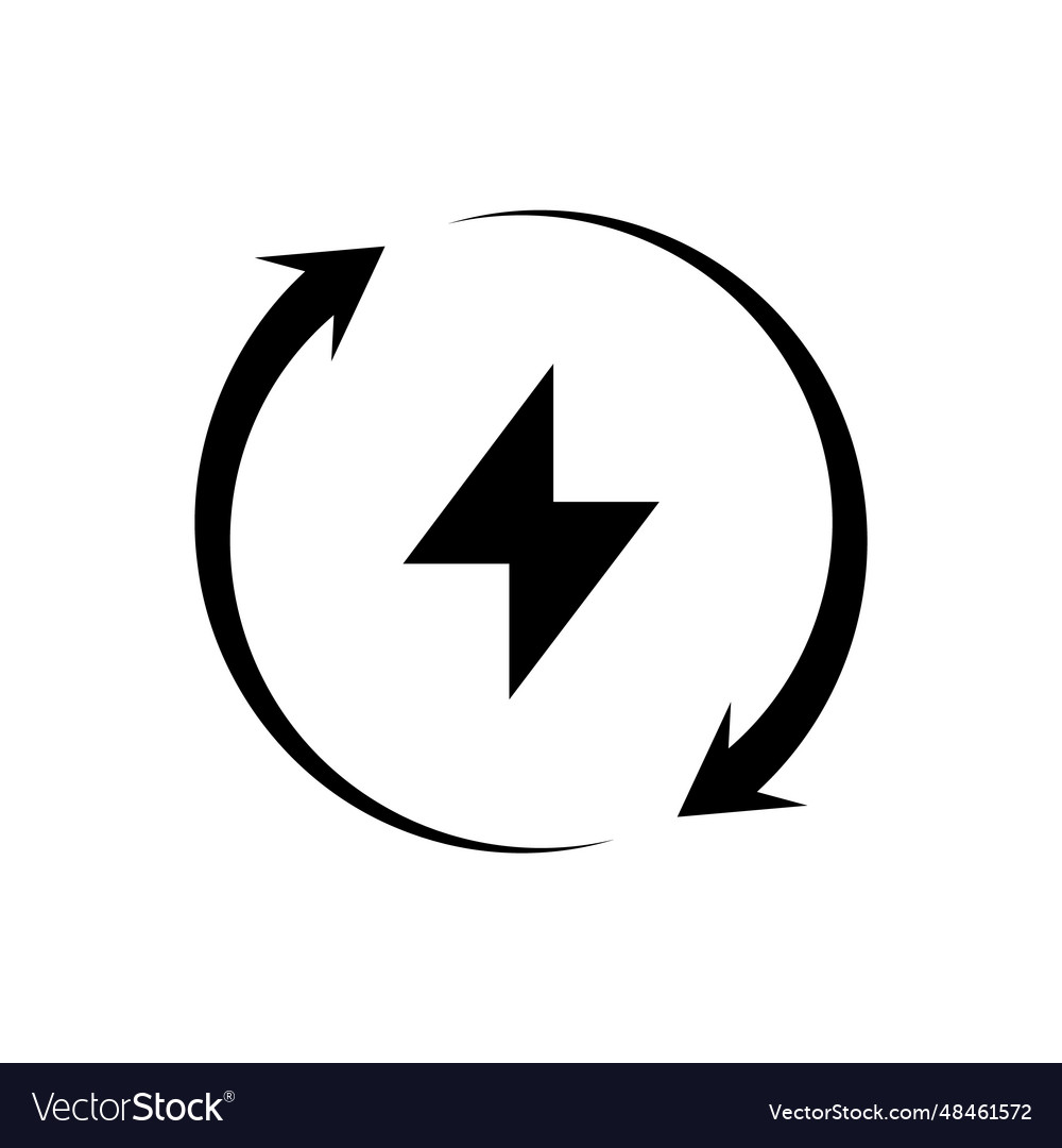 Renewable energy black glyph icon Royalty Free Vector Image