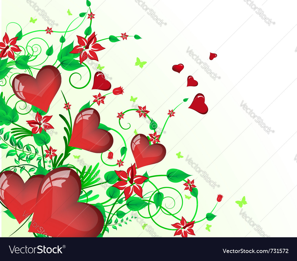 Valentines Day Background Frame Royalty Free Vector Image