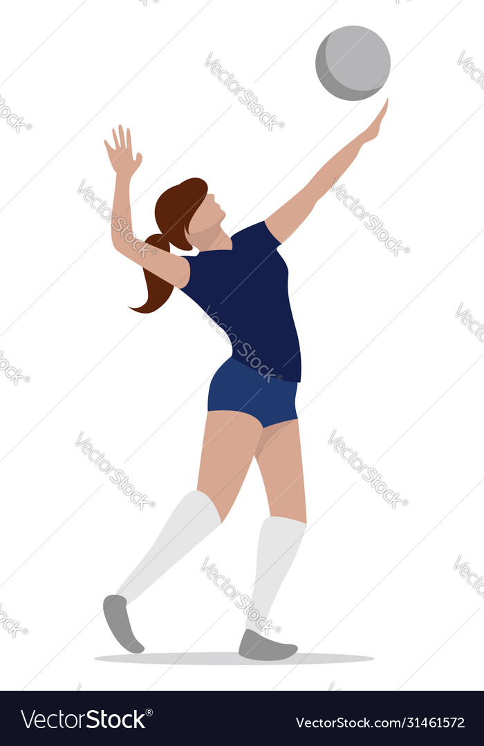 Volleyball player on white background Royalty Free Vector