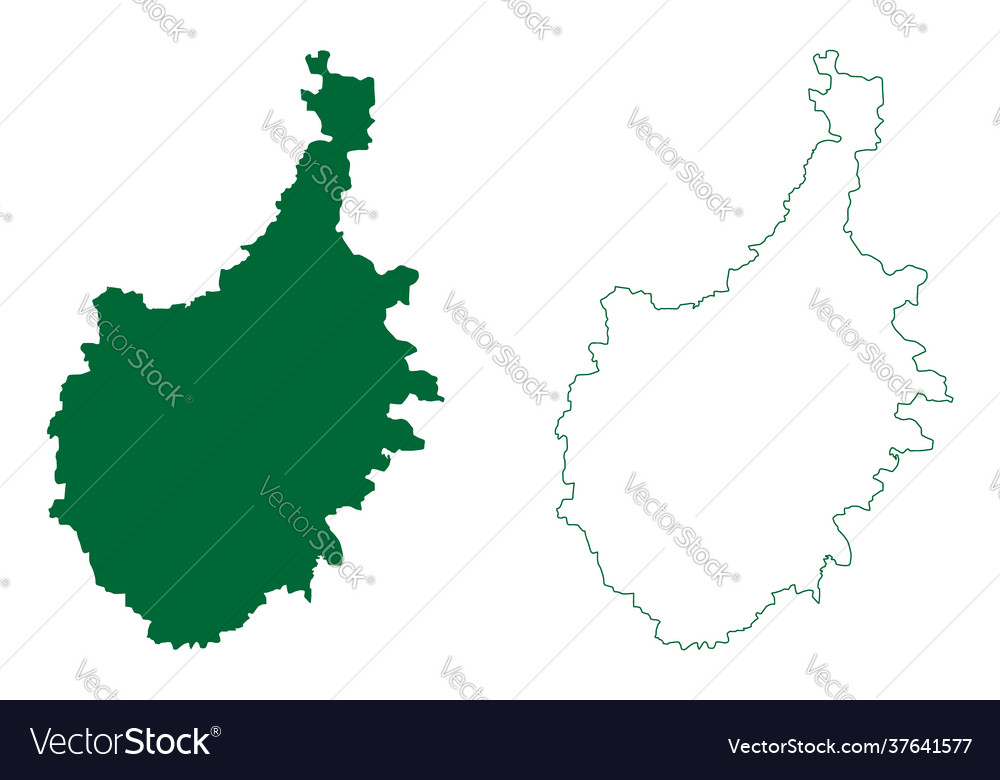 Chitradurga Map In Karnataka Chitradurga District Karnataka State Republic Vector Image