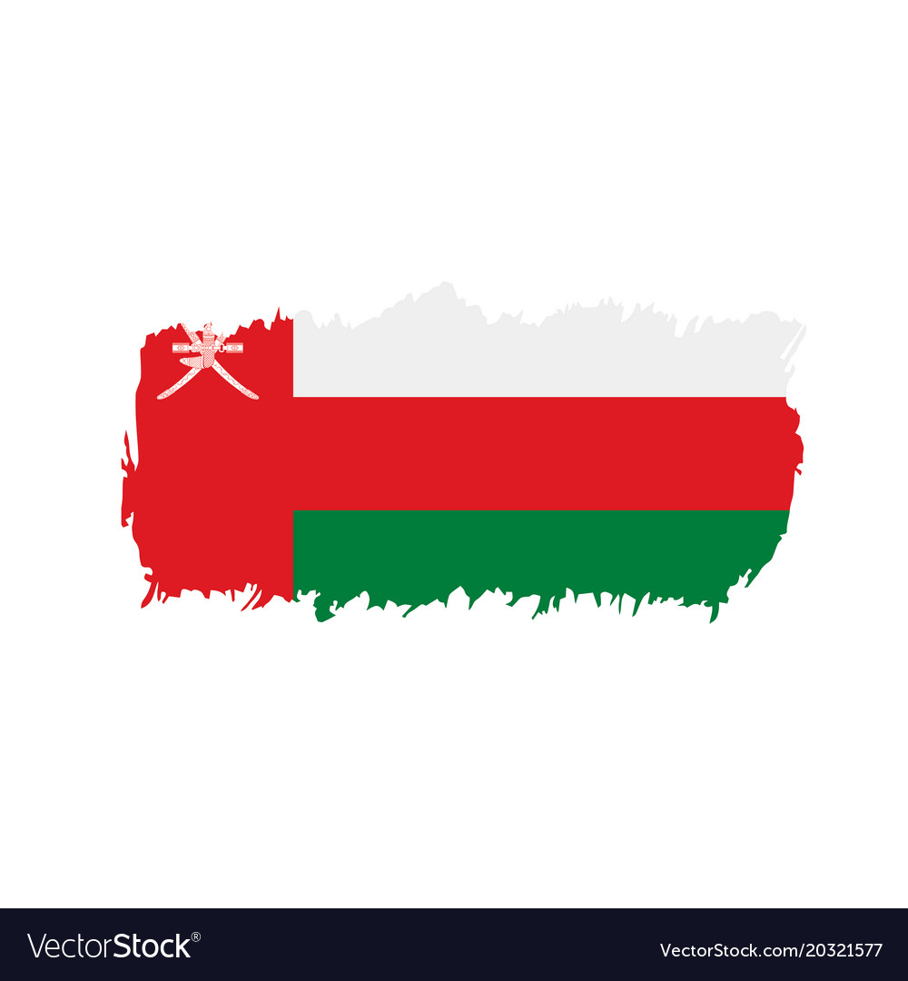 Oman flag Royalty Free Vector Image - VectorStock