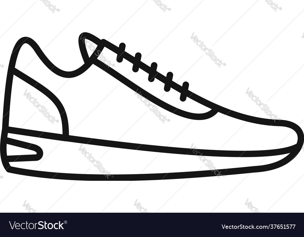 Sport shoe icon outline style Royalty Free Vector Image