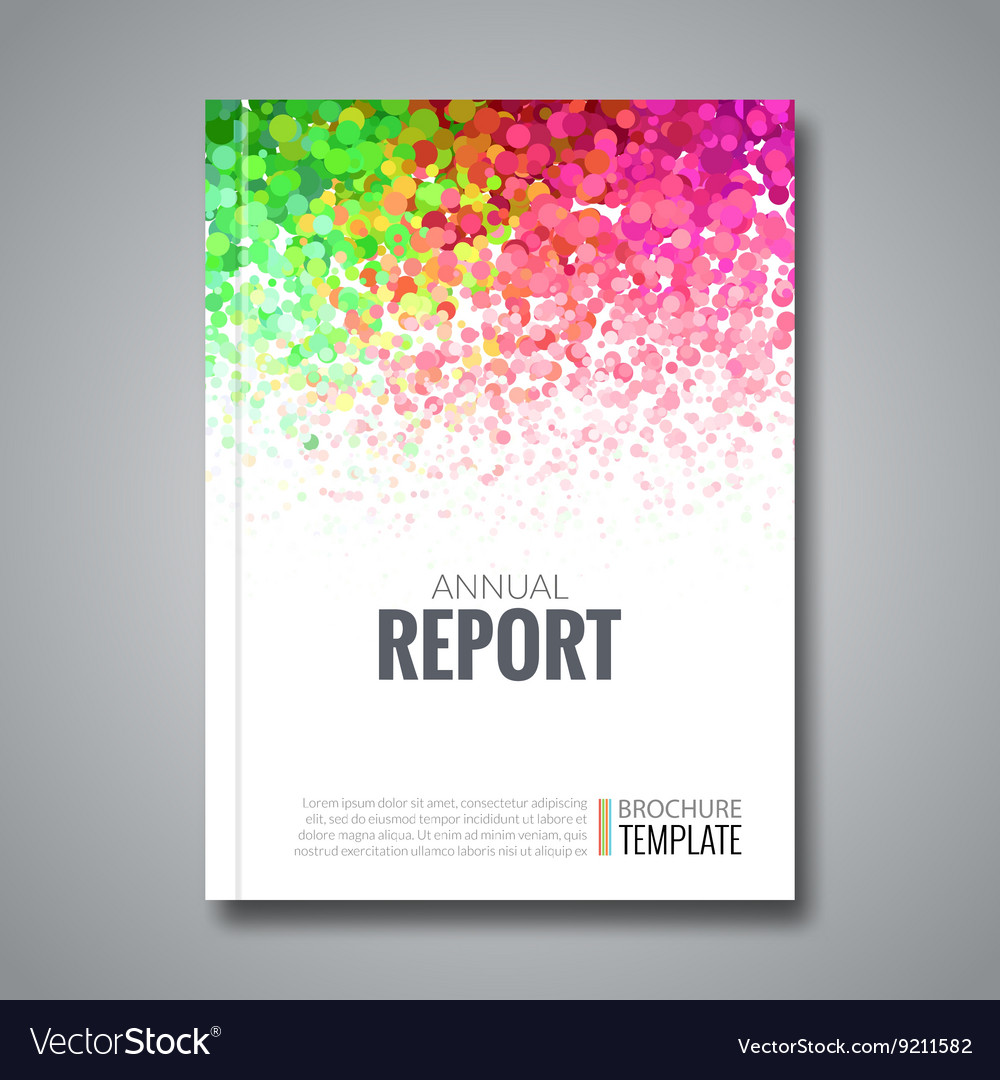 Business Report Design Background With Colorful Vector Image